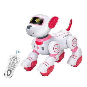 Zreswap Remote Control Robot Dog Toy: Programmable Robotic Puppy For Kids Smart Interactive Robot Pet Dog Dancing Singing Stunt Animal Toy For Toddler Toys 3-8 Year Gift