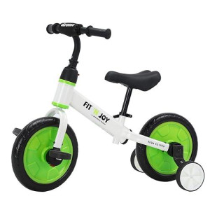 Ubravoo Trike To Bike Riding Tricycles For Boys Girls 2-5, Fit 'N Joy Kids Balance Bike With Pedals & Training Wheels Options, 4-In-1 Starter Toddler Training Bicycle