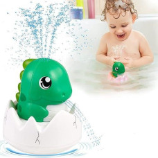 Uleen Baby Bath Toys, Automatic Spray Water Bath Toys, Light Up Bath Toys For Toddlers Kids, Sprinkler Tortoise Bathtub Toys, Pool Bathroom Toy For Baby (Dinosaur)