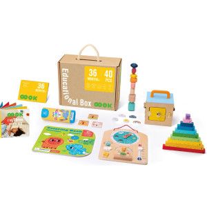 Tookyland Early Learning Toy Bundle 6 In 1 Box Educational Montessori Play Set Wooden Toddler Toys For 3 Year Old