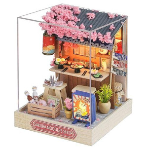 Cuteroom Diy Doll House Miniature Furniture Wooden House Kit With Dust Cover & Led Light And Accessories - New Three Styles Qt Series Dollhouse (Qt041)