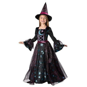 Seasons Girls Light Up Deluxe Moonlight Witch Costume (L(10-12))