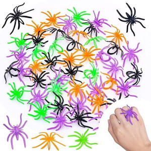 Max Fun 300Pcs Spider Rings Halloween Rings For Kids Party Favors 1.96’’ Plastic Spider Rings Bulk For Kids Costume Accessories Halloween Party Decorations Supplier