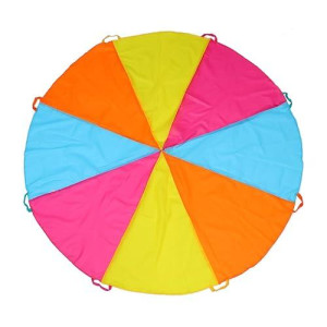 Nvatorfox 6Ft Play Parachute, Parachute With Handles Rainbow Parachute Toy