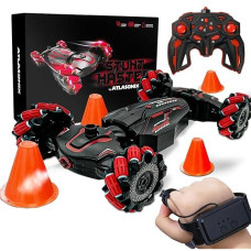 Gesture Sensing Rc Stunt Car - Hand Controlled Rc Car With 360° Rotating Stunts, Double-Sided Driving, And Hand Gesture Remote Control - Rechargeable Toy For Kids Ages 4-8