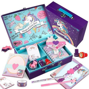 Magical Stationery Set For Girls, 49 Piece Fairytale Writing Journal Diary Kit For Kids, For Girls Ages 6-12, Great For Birthdays, Holidays And Crafting Fun