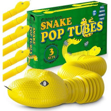 Animal Pop Tubes For Kids Sensory Toys - Toddler Fidget Toys For Boys & Girls- Engaging Pop Tube Sensory Toy For Toddlers - Snake Toy Tubes For Children Party Favors