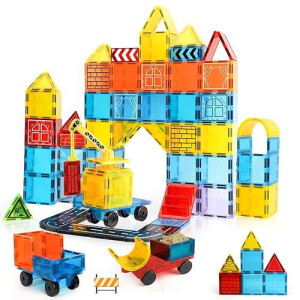 Toy Life Magnetic Tiles For Kids Ages 3-5, Building Toys For Kid Age 4-8, Magnet Construction Tile For Toddler 1-3, Kid Preschool Toys 45 Pcs