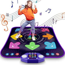 Dance Mat Toys For 3-12 Year Old Girls & Boys, Dance Mats With Light Up 8-Buttons & Wireless Bluetooth, Music Dance Toy With 5 Modes Game, Birthday Xmas Gifts For 3 4 5 6 7 8 9 10+ Year Old Girls Boys