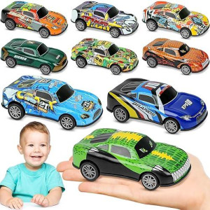 4.2" Toy Cars Metal Race Cars Vehicles 9 Pack, Pull Back Cars Toys For Boys, Girls, Toddlers, Kids 2,3,4,5,6,7 Years Old, Party Favors, Teacher Reward Prizes, Boy Birthday Gifts