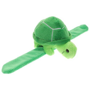 Plush Slap Bracelets Stuffed Animal Huggers Turtle Sea Animal Slap Bracelets Stuffed Ocean Theme Party Plush Fillers Party Favors Turtle Snap Bracelet, 10X7.5Cm, Green