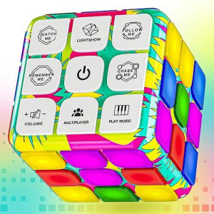 Skywin Puzzle Stem Memory Cube Game - 3 Pack Entertaining, Fun & Unique Flashing Memory Cube, Electronic Memory & Speed Game Development For Kids & Adults, Brain Hands And Eyes Coordination Game Cubes