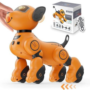 Vatos Robot Dog Toy For Kids, Voice & 2.4Ghz Remote Control Robot Pet With Interactive Touch Sensors, Over 20+ Responses, Program Mode, Robotic Puppy Toy For Kids Boys & Girls