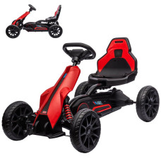 12V Electric Go Kart For Kids,7Ah Battery Powered Car For Toddlers, Adjustable Seat, High/Low Variable Speeds,Eva Wheels, Outdoor Ride On Toy Vehicle Gift For 3-6 Years,Red