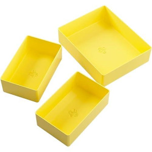 Token Silo Card Add On - 3-Piece Set Of Game Trays, Holds Game Cards, Tokens, Dials And Dice, Organize Lcg, Tcg And Board Game Accessories, Modular Design, Yellow Color, Made By Gamegenic