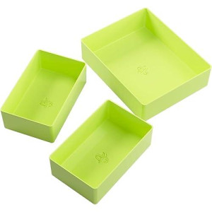 Token Silo Card Add On - 3-Piece Set Of Game Trays, Holds Game Cards, Tokens, Dials And Dice, Organize Lcg, Tcg And Board Game Accessories, Modular Design, Lime Color, Made By Gamegenic