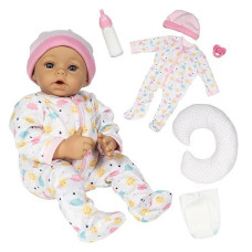 Adora Sunshine, 14” Realistic Doll With Feeding Pillow Set With Accessories Including Sun-Printed Onesie, Beanie, Pacifier, Feeding Pillow, Diapers And Milk Bottle Birthday Gift For Ages 3+