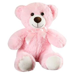 Wgxzyq Teddy Bear Stuffed Animal, 12 Inch Soft Cuddly Stuffed Plush Bear, Gifts For Kids Baby Toddlers On Baby Shower, Valentine'S Day (B-Pink)