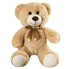 Wgxzyq Teddy Bear Stuffed Animal, 12 Inch Soft Cuddly Stuffed Plush Bear, Gifts For Kids Baby Toddlers On Baby Shower, Valentine'S Day (B-Light Brown)