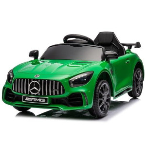 Winado 12V Ride On Car, Licensed Mercedes Benz Amg Gtr Battery Powered Electric Vehicle, W/Parent Remote, Wider Seat, Led Lights, Openable Doors, Mp3 Player, Smooth Start, 3 Speeds - Green