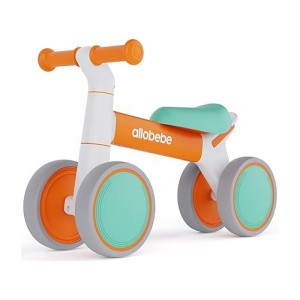 Allobebe Baby Balance Bike, Toddler Bike For 12-36 Months Boys Girls, 4 Silence Wheels & Soft Seat, Ride On Toys For Toddlers 1-3, 1 Year Old Boy Birthday Gift