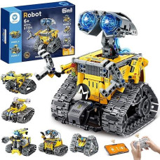 Sillbird Robot Building Kit With Remote Control Gifts For Kids Boys Ages 8-13, Coding Stem Robotic Technic Racer Car Toys For Birthday, Build 6In1 Model With 631 Pieces