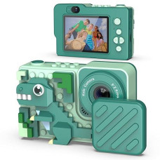 Waayu Kids Camera, 1080P Hd Digital Video Selfie Camera For Boys And Girls, Christmas Birthday Toy Gifts For 3 4 5 6 7 8 Years Old, Toddler Camera With 2.4 Inch Screen-32Gb Sd Card-Dual Camera