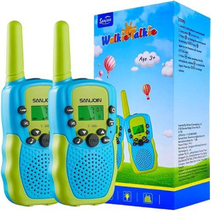 Walkie Talkies For Kids Toys For Boys Girls 4-6, 3 Miles Range Walkie Talkie To Camping, Outdoor 4 Year Old Girl Birthday Gifts For 3 4 5 6 7 Year Old Boy Girl Gifts Age 6-8 (Blue-Green)