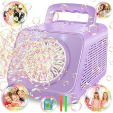 Upgraded Bubble Machine With 2 Speed Levels,Blow 20000+ Bubbles/Minute,Portable Automatic Bubble Machine For Kids Toddlers,Durable Bubble Maker Outdoor Toys Gifts For Birthday,Wedding,Party,Christmas