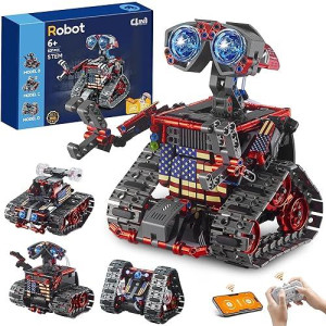 Jojo&Peach Stem Robot Building Toys, Remote & App Controlled 4 In 1 Wall Robot/Stunt Car/Triangle Robot, Stem Projects Creative Gifts Toys For Boys Girls 6 7 8-12 (560 Pieces)