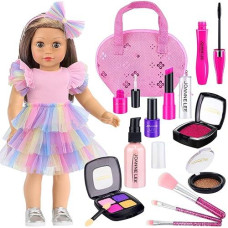 Zita Element 14 Pcs 18 Inch Girl Doll Accessories And Makeup Set Includes Doll Dress With Makeup Stuff For 18 Inch Girl Doll My Our Life Journey Generation Girl Doll Accessories