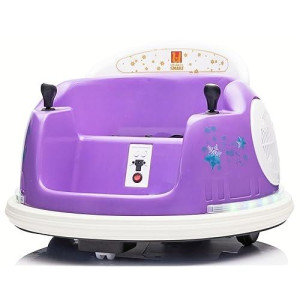 U Urideon Ride On Bumper Car For Kids, 6V Electric Vehicle Ride On Toys With Remote Control, Music,Colorful Flashing Lights,Battery Powered (Violet)