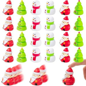 Shappy 24 Pcs Christmas Pull Back Cars Toys Bulk Plastic Tiny Toy Cars Christmas Tree Snowman Santa Claus Friction Powered Cars Christmas Stocking Stuffers Party Favors Decoration For Boys Girls