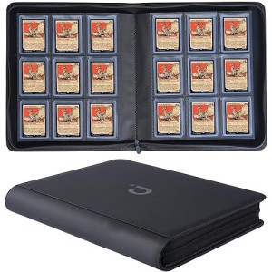 D Dacckit Toploader Binder, Holds 288 Toploaders - 9 Pocket Top Loader Binder For 3" X 4" Rigid Card Holders For Trading Cards Or Sports Cards - Dark Blue