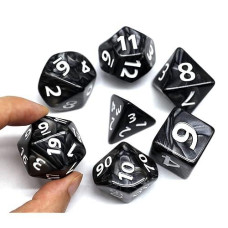 Dnd Metal Dice Set,Polyhedral Dice Set-Hand-Coloured Rose D&D Dice Set,Perfect In Gift Metal Box For Dnd Dungeons And Dragons Mtg Rpg Role Playing Games(Silver - Red And Blue Roses)