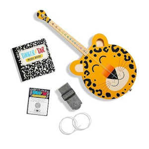 Tinkertar - Leopard Guitar - The Easiest Way To Start And Learn Guitar - 1 Stringed Toy Instrument For Kids Perfect Intro To Music For Young Kids Ages 3 And Up - From Buffalo Games