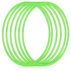 Shappy 6 Pcs Exercise Hoop Detachable Adjustable Plastic Toy Playground Toys Colored Hoop Circles For Teens Games Gymnastics Dog Agility Equipment Party Decor(28 Inch,Green)