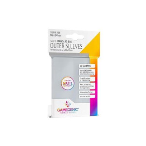 Outer Sleeves Matte Standard Size - Premium Protection For Your Treasured Cards! 50-Pack Of Card Sleeves Ideal For Tcgs And Lcgs, Made By Gamegenic