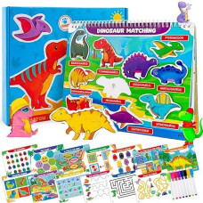 Valentines Day Gifts For Kids Preschool Learning Activities Dinosaur Books For 4 5 6 7 8 Year Olds Boys Kindergarten Workbook With Tracing, Coloring Handwriting Practice Montessori Educational Toys