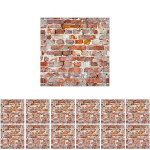 Samcami Miniature Dollhouse Accessories, Self-Adhesive Dollhouse Wallpaper And Flooring, Mini Dollhouse Accessories 1 12 Scale, 12Pcs (No.1)