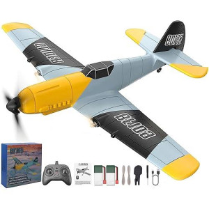 Omnango Rc Plane Toy Drones 3 Channel Bf-109 Airplane,2.4Ghz 6-Axis Gyro Stabilizer Rtf Glider Aircraft Plane Or Beginners Adults Kids With Xpilot Stabilization System Fighter