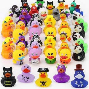 30 Pcs Jeep Ducks For Ducking, Halloween Ducks For Jeeps Ducking, Halloween Rubber Ducks For Kids, Assortment Mini Rubber Duckie Toys For Trick Or Treat Fillers Baby Bath Shower Toys