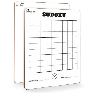 Scribbledo Dry Erase Sudoku For Kids Sudoku Puzzles For Adults All Ages 9”X12” White Board Easy Hard Sudoku Math Educational Game Whiteboard