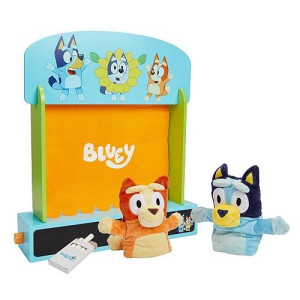 Bluey - Puppet Theater - Colorful Wooden Play Set With Theater And Puppets - Fsc-Certified Material - Imaginative Fun For Ages 3 Years And Up