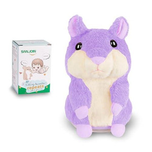 Sanjoin Kids Toddler Toys For Ages 2-4, Talking Hamster Repeats What You Say, Interactive Plush Repeating Toy For 2 3 4 5 6 8 Year Old Boy Girl Birthday Gift (Purple)