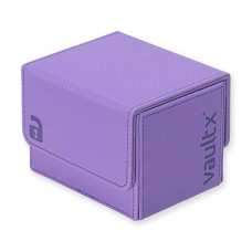 Vault X Exo-Tec Modular Sideloading Deck Box Module For 100+ Tcg Cards. Detachable Magnetic Lid. Fits Commander & Standard Trading Cards. (Purple)