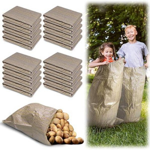 Potato Sack Race Bags,24"X40" Outdoor Lawn Games For Adults And Kids,Large Gunny Sacks Burlap Bags,Suitable For Outdoor Sports Games, Birthday Parties, Outdoor Family Gatherings, Barbecues (20 Pack)