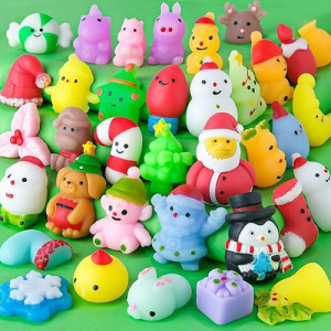 36Pcs Christmas Squishies Mochi Squishy Toys For Kids Party Favors For Kids Goodie Bag Filler Mochi Squishies Stress Relief Toy School Class Exchange Prizes Christmas Stocking Stuffers