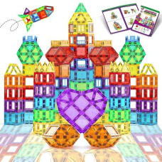 Toy Life Magnetic Tiles For Toddlers 3-5 62 Pcs Magnet Blocks For Kids Ages 4-8 Stem Tile Building Toys Birthday Gift For Boys And Girls