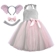 Tutu Dreams Elephant Costume For Kids Girls Halloween Animal Dress Up Outfits Birthday Jungle Party